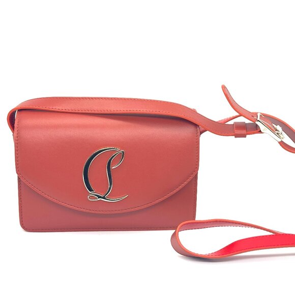 Christian Louboutin LOUBI54 Leather Crossbody Shoulder Bag Rouquine - Picture 14 of 16